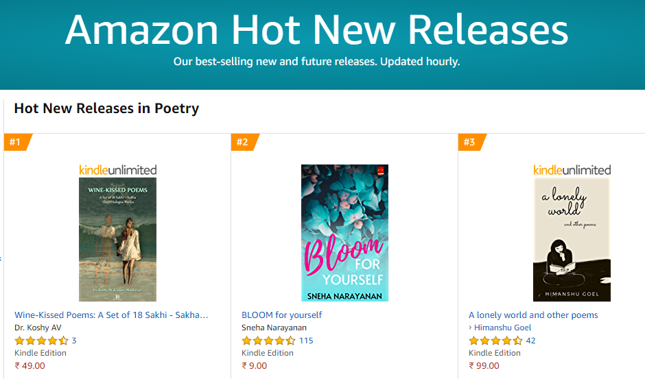 AMAZON BESTSELLER IN POETRY
